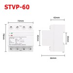 Dispositivo de protección de voltaje de recuperación automática trifásica STVP60