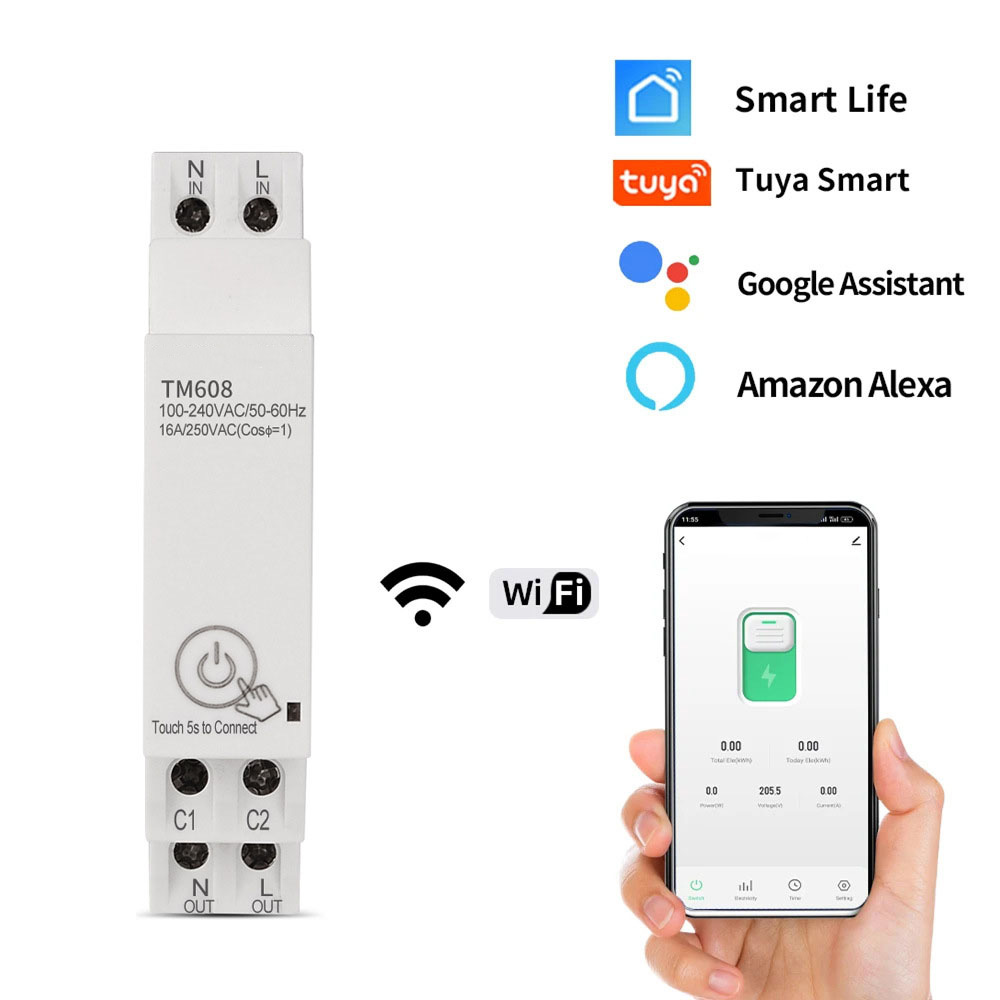 Medidor de energía monofásico WiFi TM608