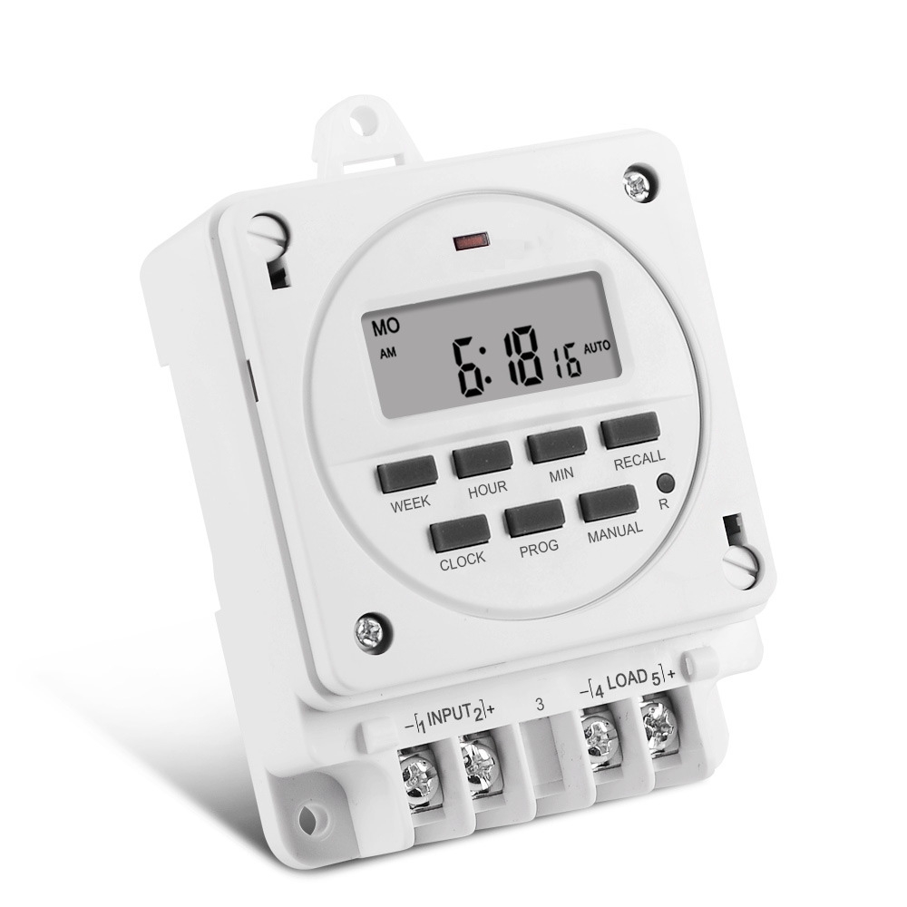 TM618E Medidor de tiempo de riel DIN montado en panel