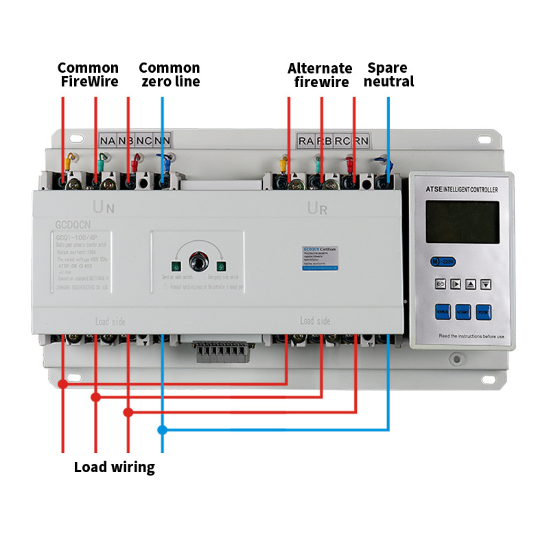 Interruptor de transferencia automático con fuente de alimentación dual y sistema inteligente